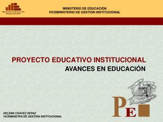 PROYECTO EDUCATIVO INSTITUCIONAL