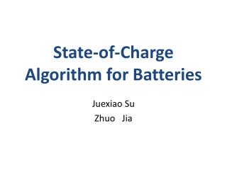 State-of-Charge Algorithm for Batteries