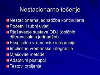 Nestacionarno tečenje