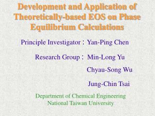 Department of Chemical Engineering National Taiwan University