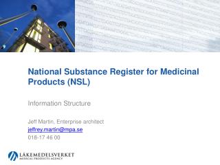 National Substance Register for Medicinal Products (NSL)