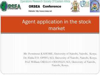 Agent application in the stock market