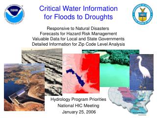 Critical Water Information for Floods to Droughts