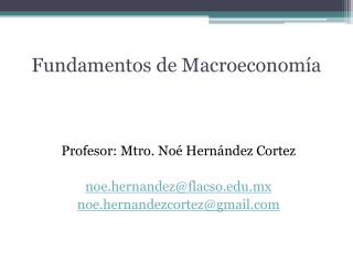 Fundamentos de Macroeconomía