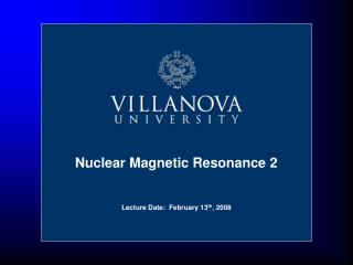 Nuclear Magnetic Resonance 2