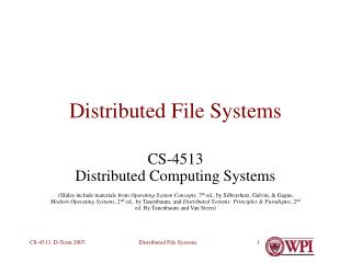 Distributed File Systems