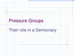 Pressure Groups