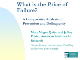 What is the Price of Failure?