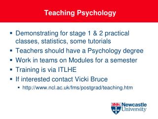 Teaching Psychology