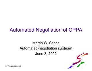 Automated Negotiation of CPPA