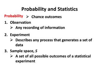Probabilit y and Statistics