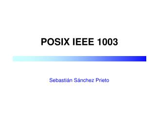 POSIX IEEE 1003