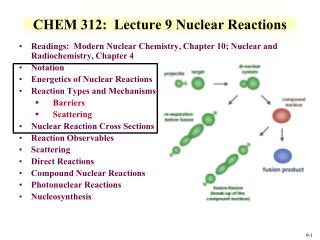 CHEM 312: Lecture 9 Nuclear Reactions