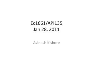 Ec1661/API135 Jan 28, 2011
