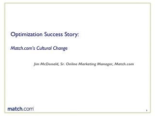 Optimization Success Story: Match’s Cultural Change