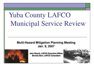 Yuba County LAFCO Municipal Service Review