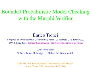 Bounded Probabilistic Model Checking with the Murphi Verifier