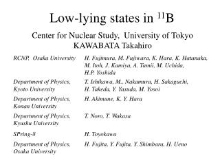 Low-lying states in 11 B