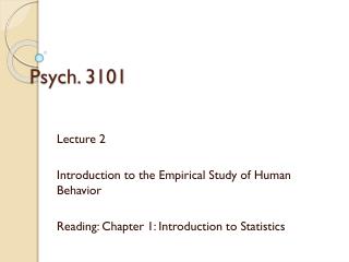 Psych. 3101