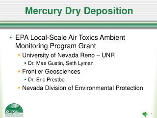 Mercury Dry Deposition