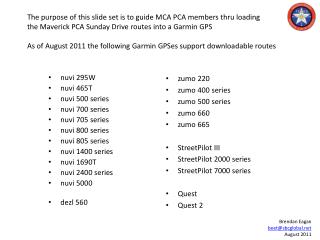 The purpose of this slide set is to guide MCA PCA members thru loading