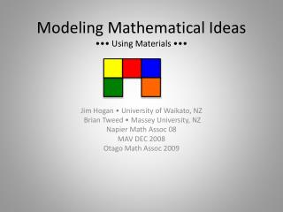 Modeling Mathematical Ideas ••• Using Materials •••