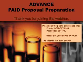 ADVANCE PAID Proposal Preparation