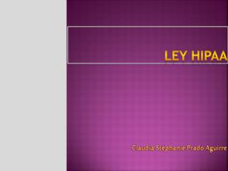 LEY HIPAA