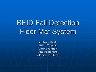 RFID Fall Detection Floor Mat System