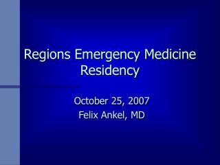 Regions Emergency Medicine Residency