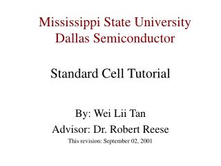 Standard Cell Tutorial