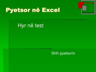Pyetsor në Excel
