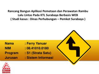 Nama		: Ferry Yanuar NIM		: 0 8 .41010.018 0 Program	: S1 (Strata Satu)