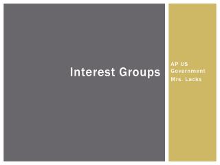 Interest Groups