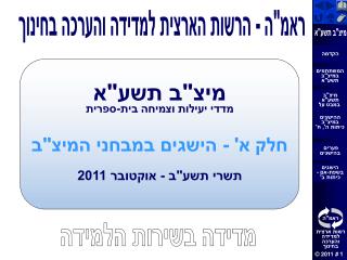 ראמ&quot;ה - הרשות הארצית למדידה והערכה בחינוך