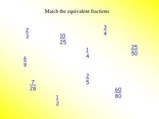 Match the equivalent fractions