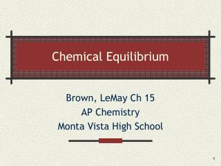 Chemical Equilibrium