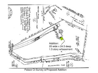 Addition: 20 wide x 24.5 deep 1.5 story w/basement