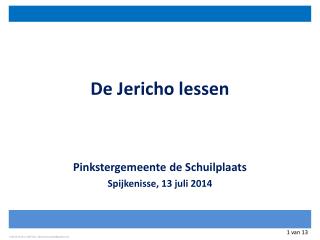 De Jericho lessen