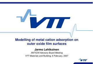 Modelling of metal cation adsorption on outer oxide film surfaces