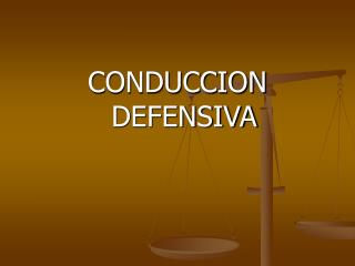 CONDUCCION DEFENSIVA