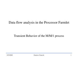 Data flow analysis in the Processor Farmlet