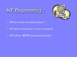 S IP Programming :