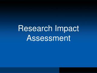 Research Impact Assessment