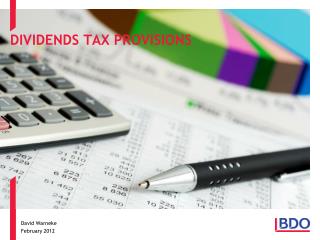 DIVIDENDS TAX PROVISIONS