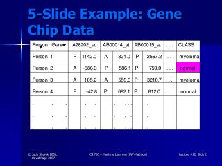 5-Slide Example: Gene Chip Data