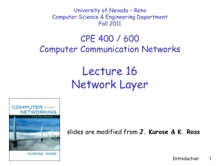 Lecture 16 Network Layer
