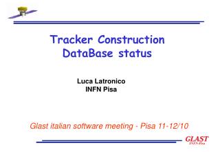 Glast italian software meeting - Pisa 11-12/10