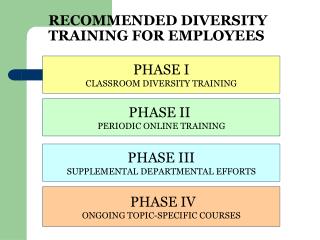 RECOMMENDED DIVERSITY TRAINING FOR EMPLOYEES