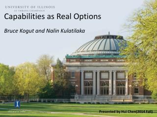 Capabilities as Real Options Bruce Kogut and Nalin Kulatilaka